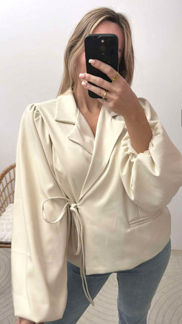 WICKELBLAZER LEANA - CREME