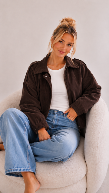 CORDBOMBERJACKE LIN - COFFEE