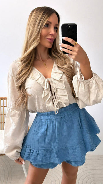 RÜSCHENBLUSE FELISA - 9 FARBEN