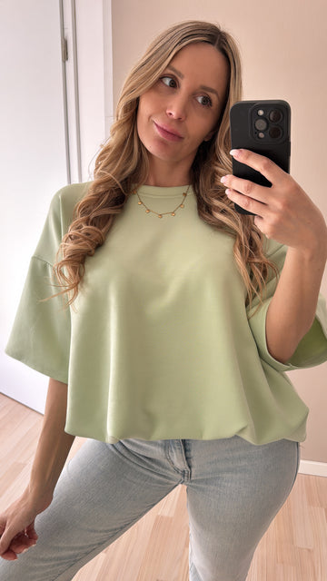 EINZELTEIL BUTTERSTOFFSHIRT SARI - MATCHA