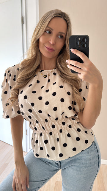 VISKOSEBLUSE DOTSLOVE - CREME