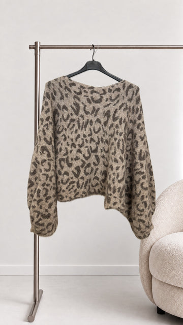 OVERSIZEPULLOVER LEO BETTI - GREIGE/TAUPE