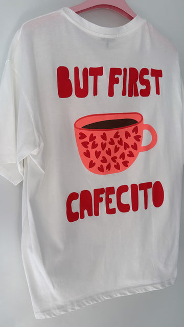 EINZELTEIL BAUMWOLLSHIRT CAFECITO - WEISS