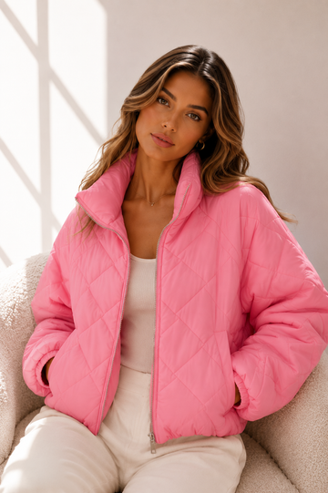 EINZELTEIL STEPPJACKE - ROSAPINK