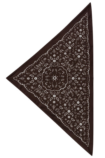 DREIECKSSATINTUCH PAISLEY - COFFEE
