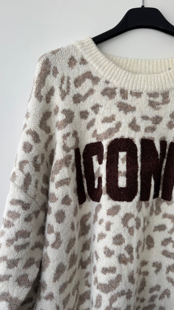 STRICKPULLOVER LEO ICONIC - CREME/BEIGE