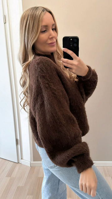 FLAUSCHIPULLOVER LANI - COFFEE