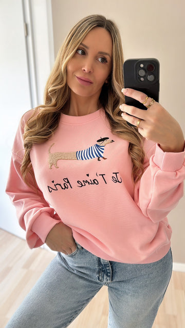 SWEATSHIRT DACKEL - ROSA