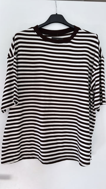 EINZELTEIL SHIRT ARIANE - COFFEE/WEISS