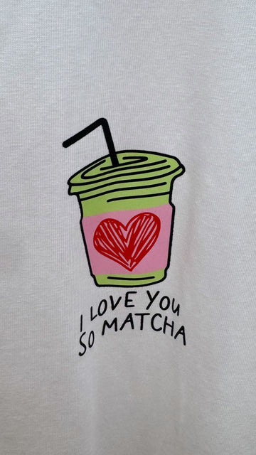 BAUMWOLLSHIRT MATCHA - WEISS
