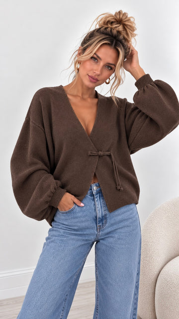 FEINSTRICKPULLOVER CULA - COFFEE