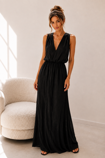 EINZELTEIL BAUMWOLLKLEID - SCHWARZ