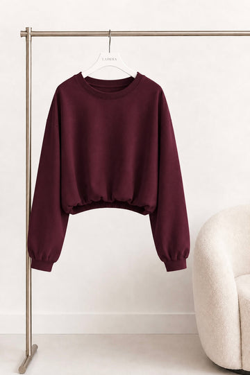 BUTTERSTOFFSWEATER BASIC - WINE