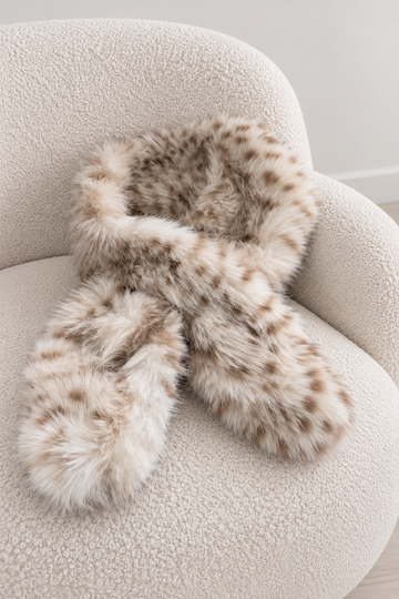 KUNSTPELZSCHAL BAMBI - CREME/BEIGE
