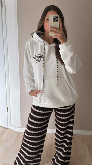 LEOHOODIE LATTE - WEISS/LEO