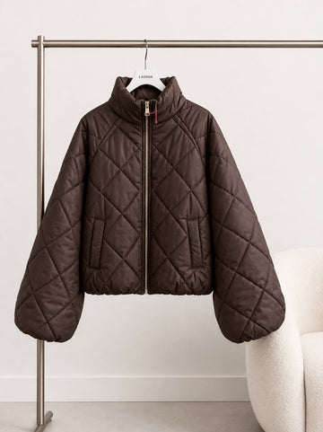 STEPPBOMBERJACKE NIA - COFFEE