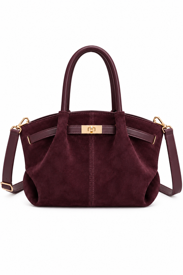 WILDLEDERTASCHE BARA - PLUM