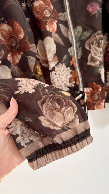TENCELJACKE FLORAL - COFFEE