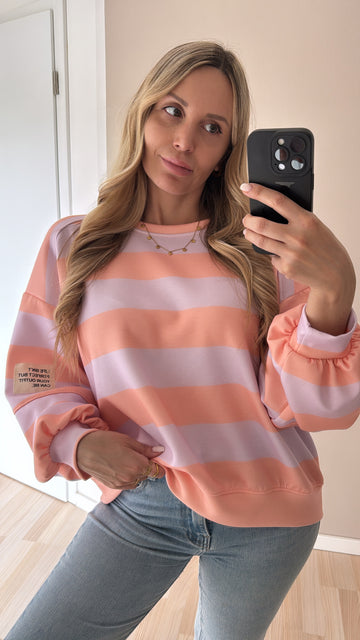 BUTTERSTOFFSWEATER PERFECT - ROSA/APRICOT