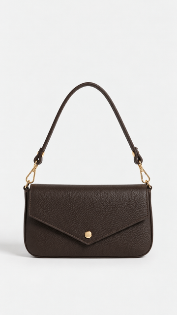 ECHTLEDERCLUTCH ENNA - COFFEE