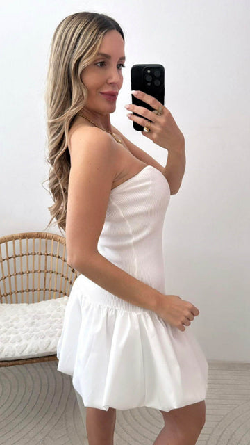 BANDEAUKLEID BALLON - WEISS