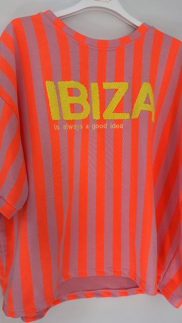 EINZELTEIL BAUMWOLLSHIRT IBIZA - ROSA/NEON