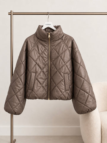 STEPPBOMBERJACKE NIA - TAUPE