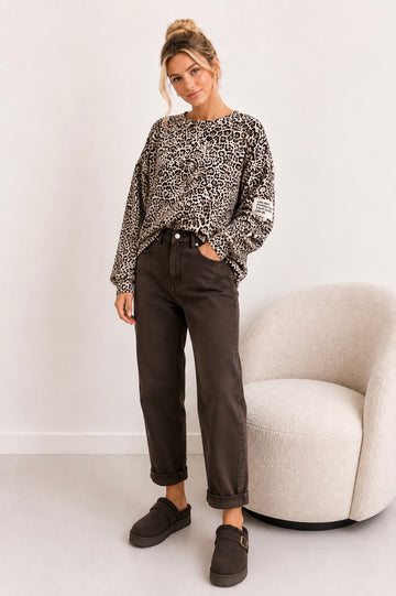 BAUMWOLLSWEATER LEONA - BEIGE