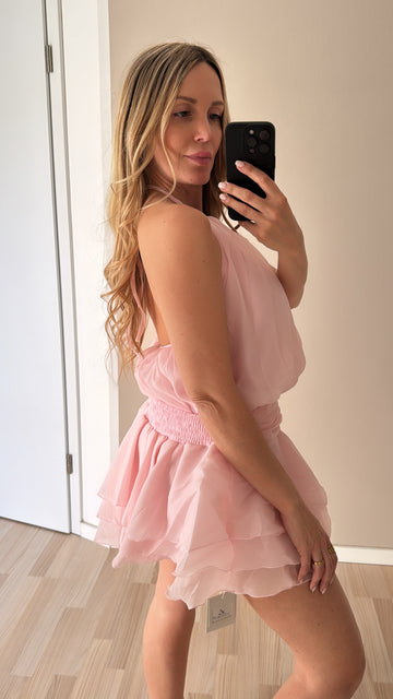 EINZELTEIL CHIFFONJUMPSUIT - ROSA