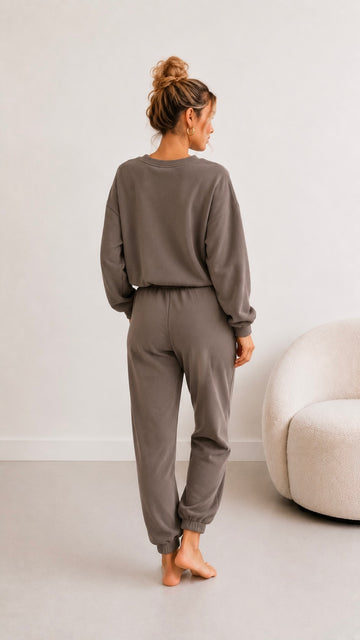 BUTTERSTOFFHOSE BASIC - DUNKELTAUPE