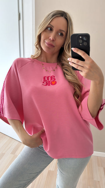 EINZELTEIL BUTTERSTOFFSHIRT AMORE - PINK