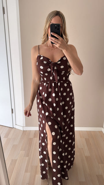 EINZELTEIL LONGKLEID - COFFEE
