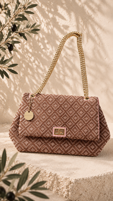 EINZELTEIL TASCHE - BRAUN/ROSA