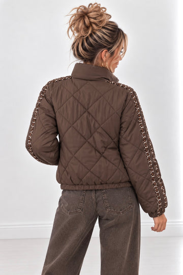 STEPPBOMBERJACKE LEO NIA - COFFEE