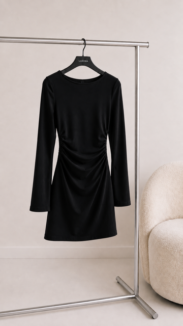 VISKOSEKLEID ELMA - SCHWARZ
