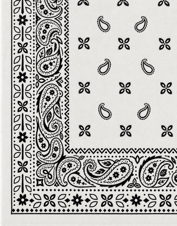 VIERECKSSCHAL PAISLEY - CREME/SCHWARZ