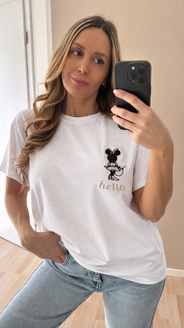 EINZELTEIL BAUMWOLLSHIRT MINI - WEISS