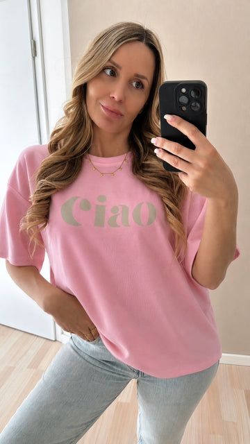 EINZELTEIL BAUMWOLLSHIRT CIAO - ROSA