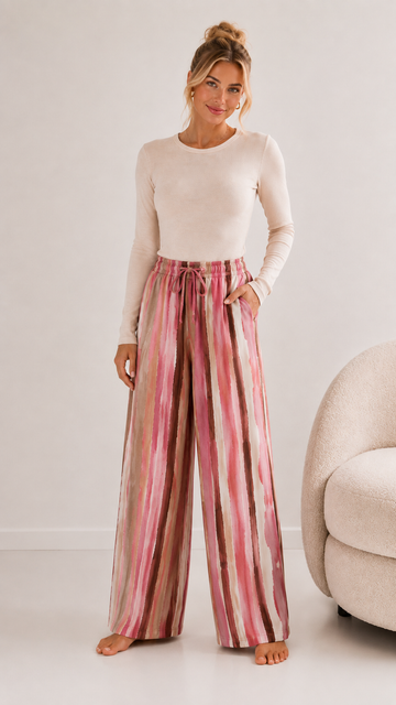 VISKOSEHOSE LINA - ROSA/PINK