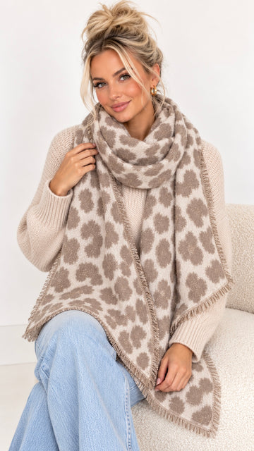 SCHAL GLITTERLEO - CREME