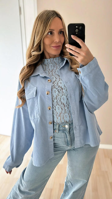 CORDJACKE MARINA - HELLBLAU