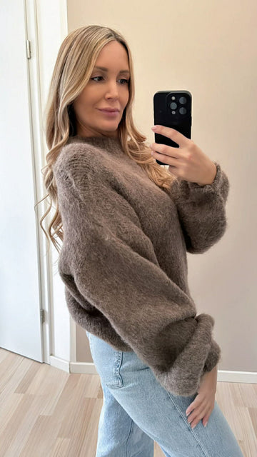 FLAUSCHIPULLOVER LANI - TAUPE