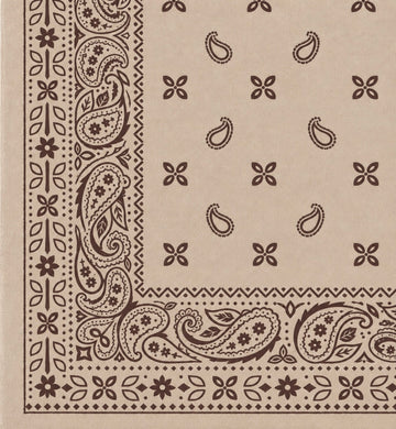 VIERECKSSCHAL PAISLEY - BEIGE/COFFEE