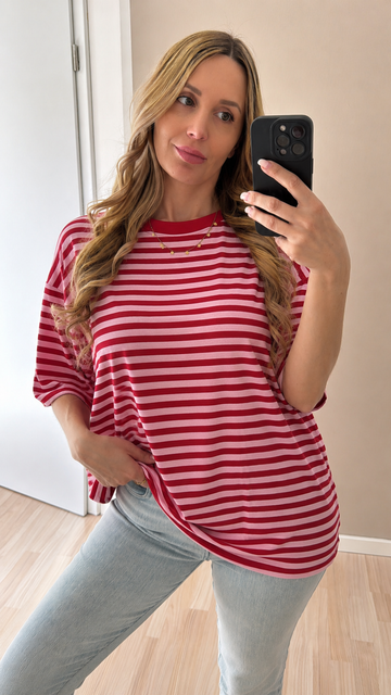 EINZELTEIL SHIRT ARIANE - ROSA/ROT