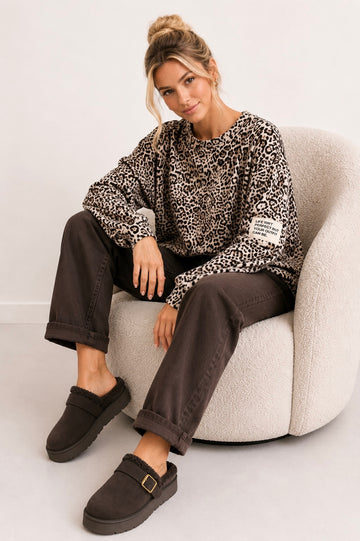 BAUMWOLLSWEATER LEONA - BEIGE
