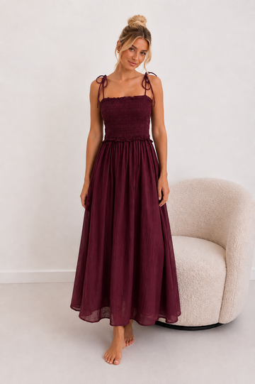 BAUMWOLLKLEID CLEA - WINE