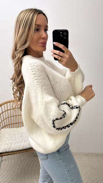 SHORTLEOPULLI HEART - WEISS