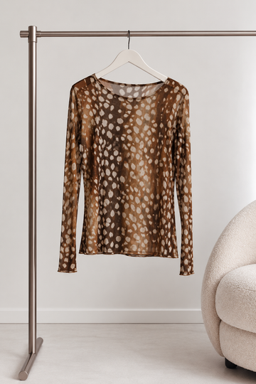 CASHMERESHIRT BAMBI - BRAUN