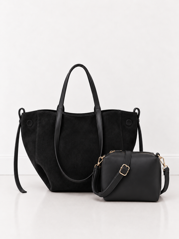 WILDLEDERSHOPPER SMALL - SCHWARZ