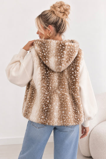 KAPUZENFELLWESTE BAMBI - BEIGE